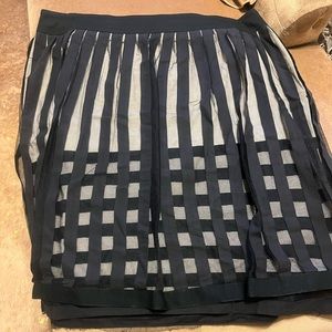 Beautiful black skirt with a net overlay & beige under line by Cynthia Steffe.